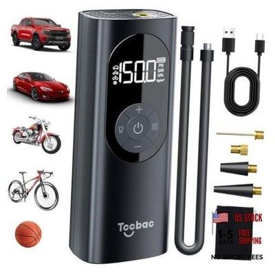 Tire Inflator Portable Air Compressor for Car,Large motor 2x Fast, Bike Pumps