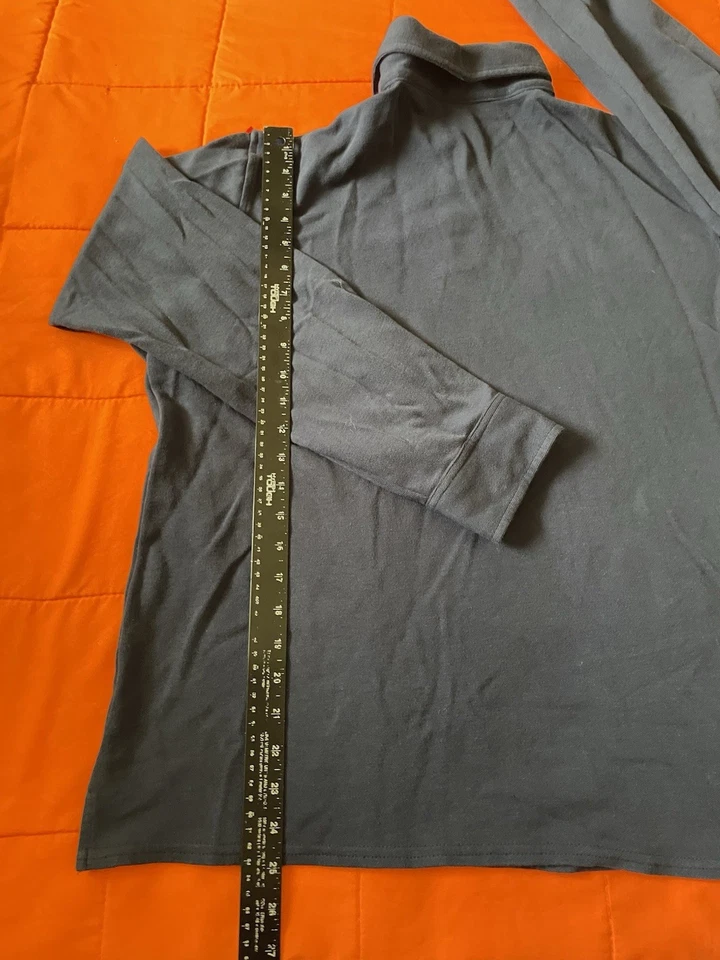 Camisa Polo Kent Wang Piqué Para Hombre XXL Azul Manga Larga Foto 4 de 4