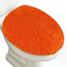 Microfiber Elongated Toilet Seat Cover 19.5"x 15" Machine Washable