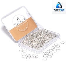 8mm Open Jump Rings Silver Jump Rings for Jewelry Making and Keychains 300Pcs