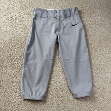 READ Nike Vapor Select Kids Knicker Style Baseball Pants BQ6421-052 Gray Youth L