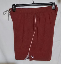 Vuori V341 Trail Short - Rust Heather Grey Stripe - Sz S