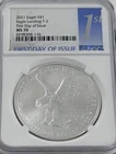 2021 Eagle S$1Eagle Landing T-2First Day of IssueMS 70