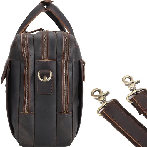 STAR VISTA Scala Pro X-Large 18" Business Messenger Bag, Full Grain Leather B... - Picture 5 of 5