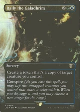 MTG Rally the Galadhrim (Borderless) Foil NM Commander Lord of The Rings LOTR