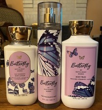 Bath  Body Works Butterfly 3 Piece Set Gel Wash Lotion Mist