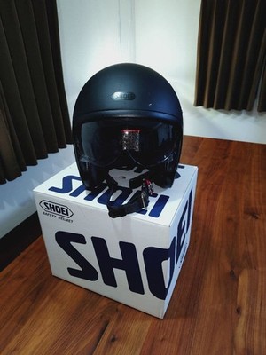 SHOEI Jet Helmet Open Face Matte Black Size M with Shield From Japan