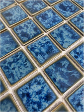 TGLFD-2X2-PL Seawater Bluish Green Square 2X2 Porcelain Pool Mosaic Floor Wall T