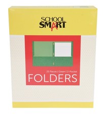 2-Pocket Folder with Fasteners Green Pack of 25