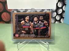PISTONS SHOOT LIGHTS OUT 2025-26 TOPPS FLAGSHIP BASKETBALL GOLD /2025 Q4262