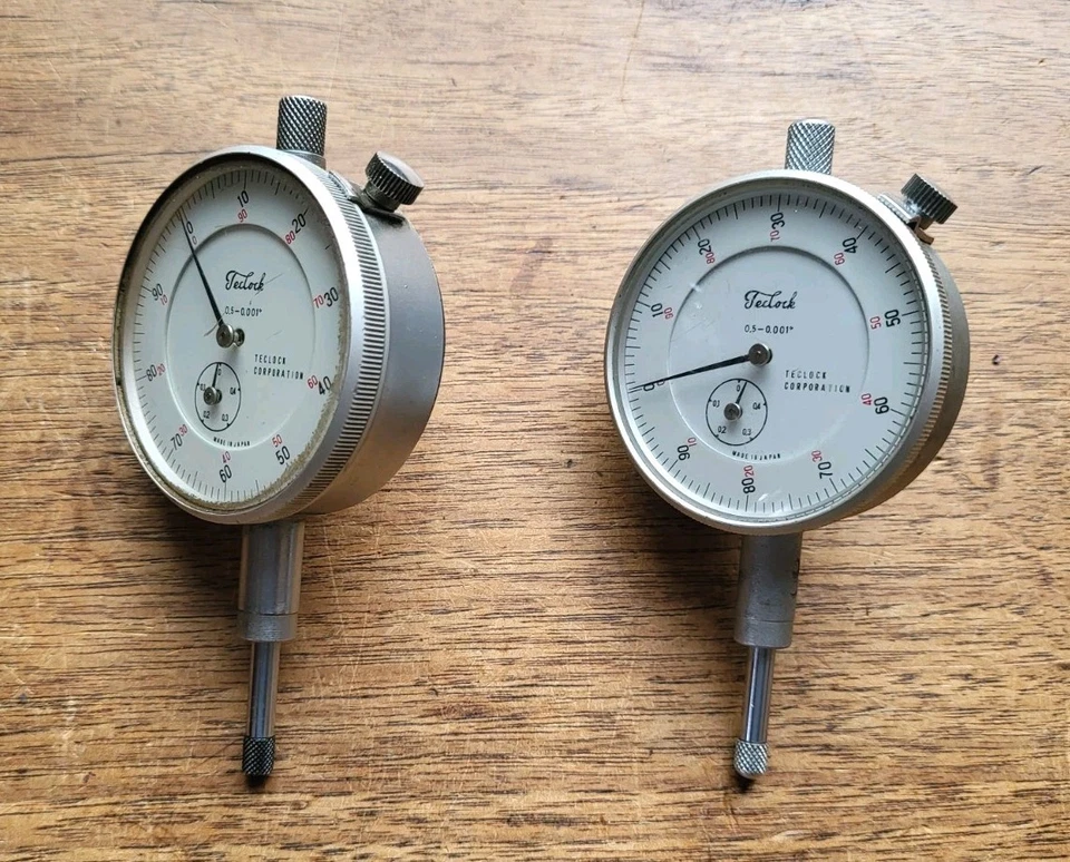 (2) Teclock Dial Indicators .0 - .001" Machinist Tools Made in Japan - Image 2 of 4