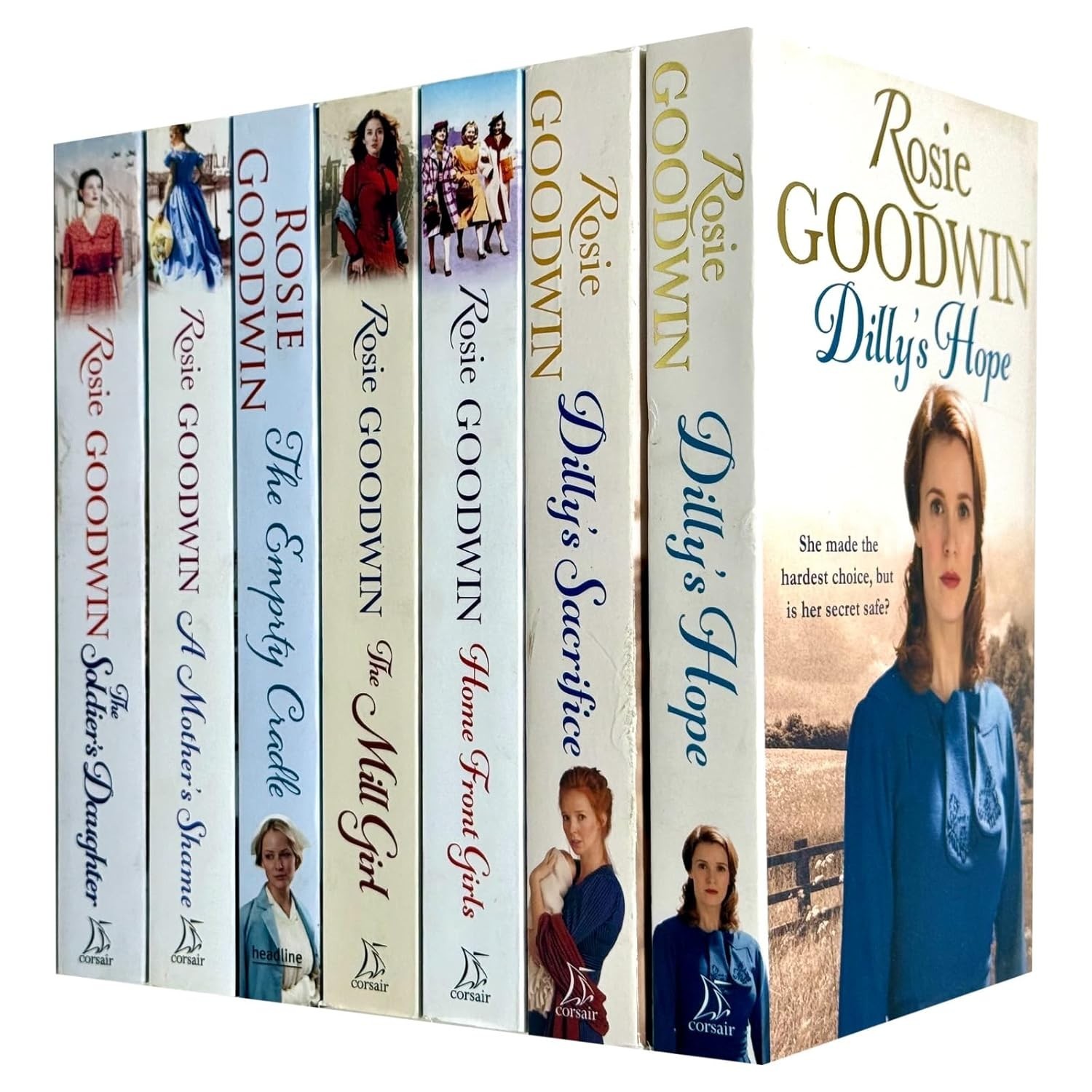 Rosie Goodwin Collection 7 Books Set Dilly's Hope, A Mother's Shame, Mill Girl