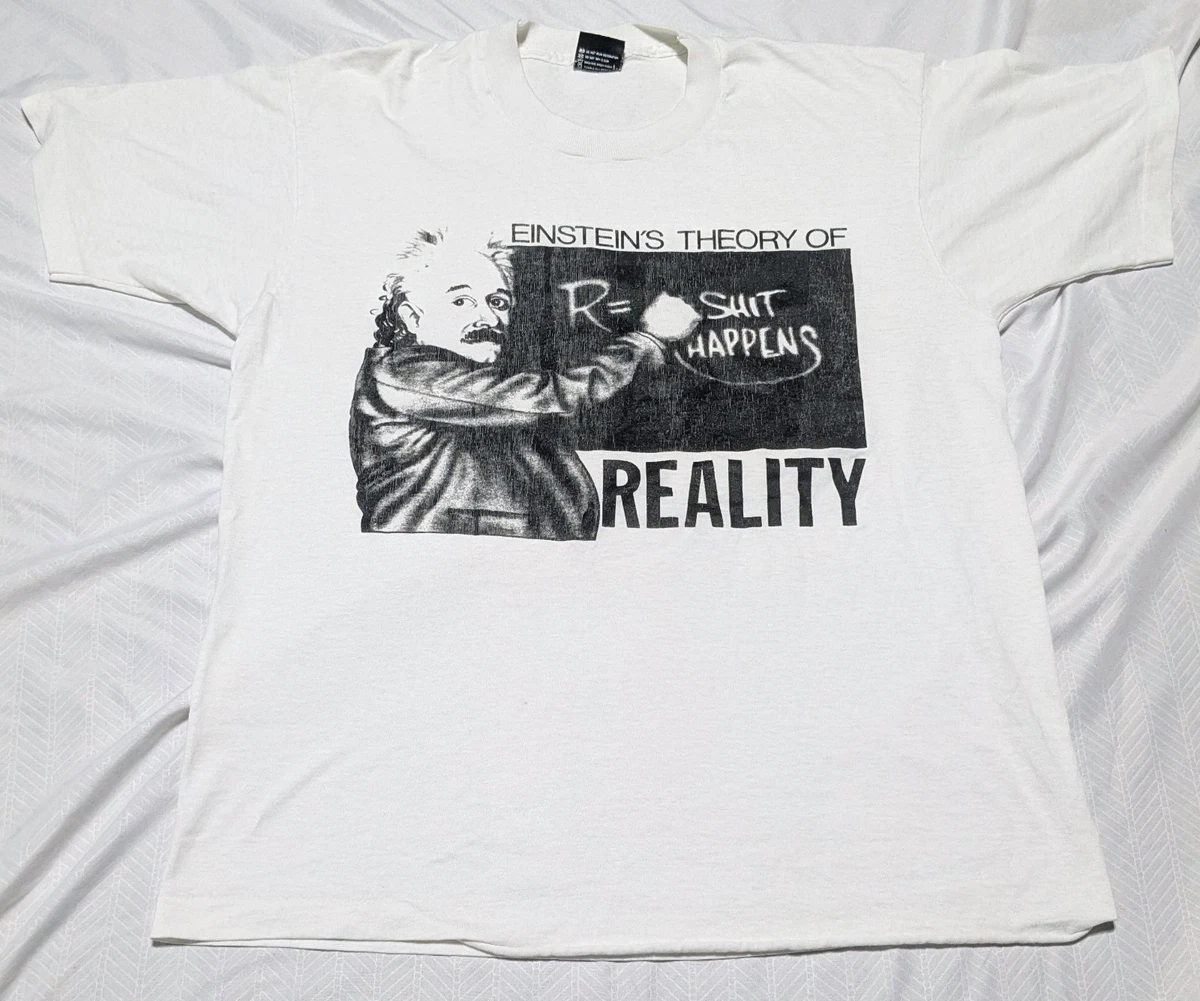 80s USA製 the far side アート　ジョーク　アインシュタイン Preços baixos em Camisa Einstein Vintage em Camisetas Vintage
