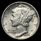 AU+ 1925 Mercury Dime *ARUX*