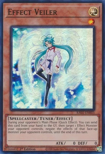 Yu-Gi-Oh Card - RA01-EN003 - EFFECT VEILER (super rare holo) - NM/Mint
