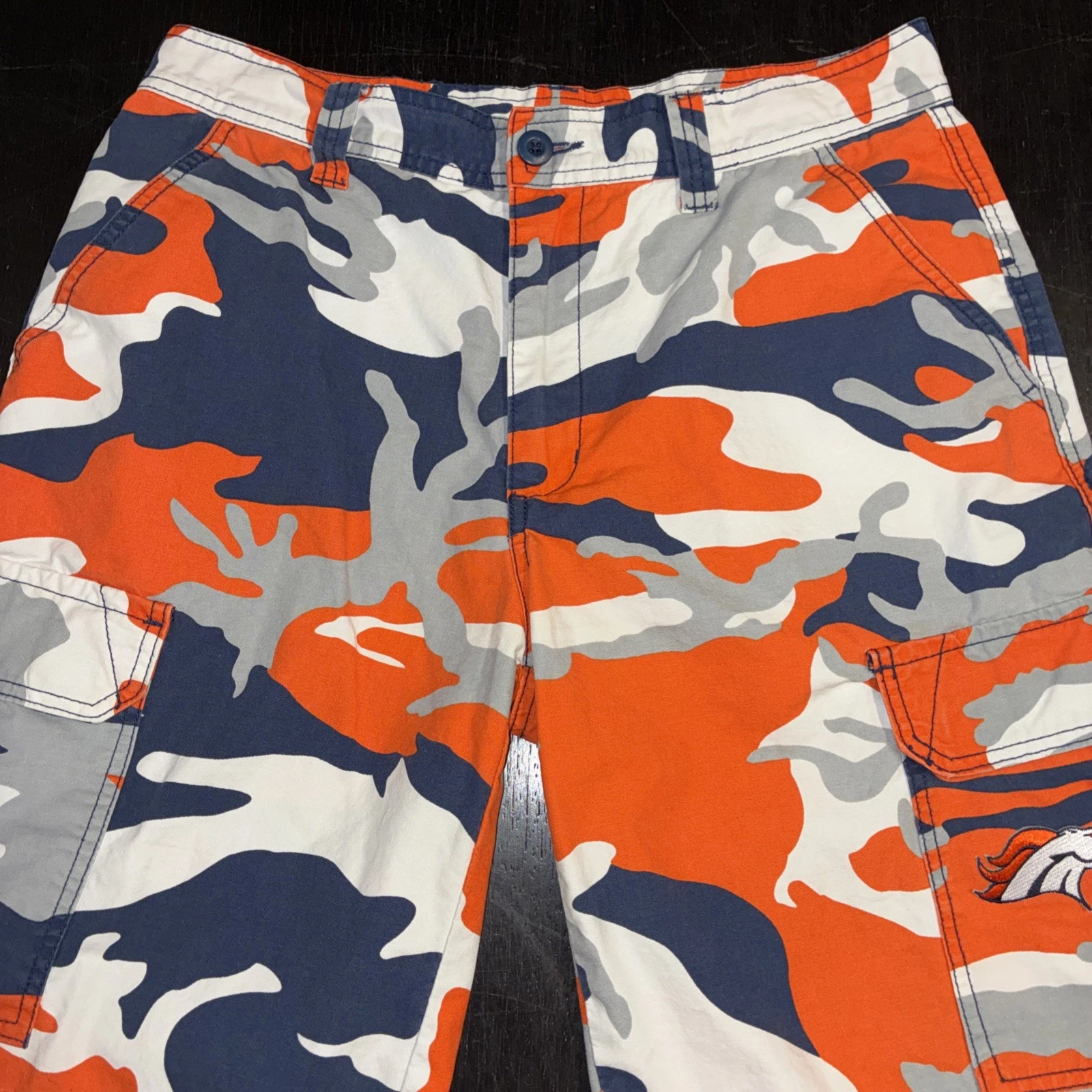 football Team Apparel Men’s Denver Camo Cargo Shorts Multicolor
