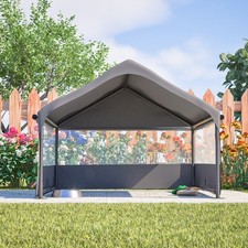 Outdoor Dog House Tent with 3-Sided Mesh Windows