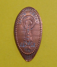 Space Needle elongated penny Seattle Washington USA cent souvenir coin