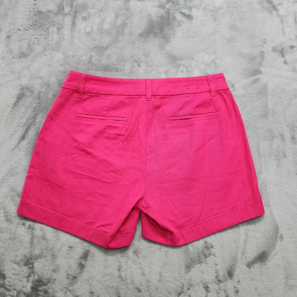Pantalones Cortos J.Crew Mujer 2 Rosa 5" Clásico Algodón Chino Informal Oficina Preppy Barbie Foto 2 de 4