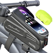 Bike Phone Holder Bag - Waterproof Bicycle Frame Bag Hard Case Large Capacity...