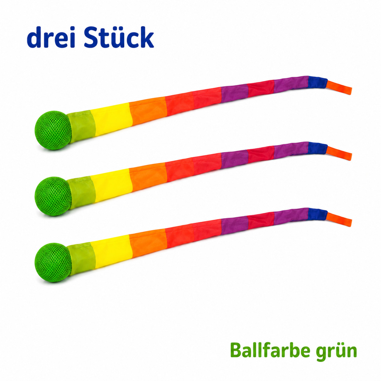 Wurf- & Schlagball 3er Set bunt Indoor Outdoor Spielzeug Sommer
