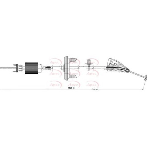 Handbrake Cable Front CAB1656 Apec Hand Brake Parking Genuine Quality Guaranteed - Image 6