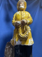 Vintage 1970's D.A. Morse "Old Salt" Nautical Fisherman Lamp - Great Patina