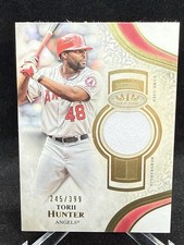 Torii Hunter Topps Tier One Relic Card T1R-TH 2021 245/399
