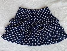 Hanna Andersson 110 Navy Dot Three Tiered Scooter Skirt, Size 5