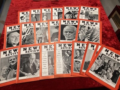 News Review magazine Jan-June 1940 21 editions, WW2 History News Entertainment