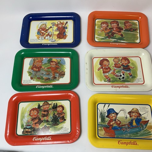 6 Vintage 1997 Campbells Soup Mini Trays Collectors