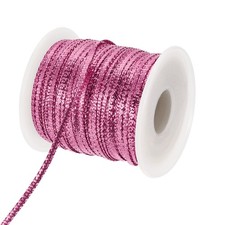 100m Hair Strings for Braids Polyester Metallic Hair Braiding String Pink