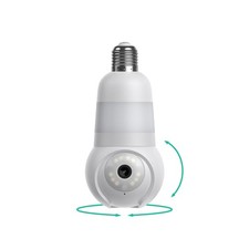 Luna Light Bulb Security Cameras Wireless Outdoor Indoor, 360 Pan Tilt, Colo...