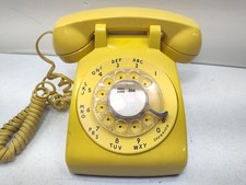 Vintage WESTERN ELECTRIC BELL C&P Rotary Telephone YELLOW 500DM Untested 'AS-IS'