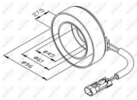 Nrf 38470 Spule Magnetkupplung (Kompressor) FüR Alfa Romeo Chrysler Lancia Peuge