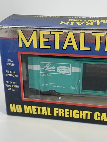 Model Power Ho Scale Metal Train 40’ Metal Box Car #2176, Linde-Union Carbide - Picture 2 of 9