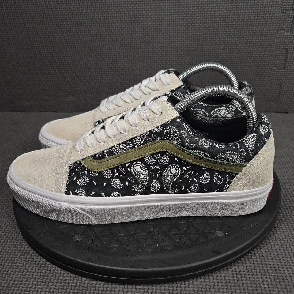 Vans Old Skool Zapatos Mujer Talla 9.5 Paisley Bandana Gamuza Skate Tenis Foto 3 de 4