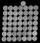 Mercury Dime Roll (50 Coins) 90% Silver (1927-45)  Lot D78