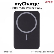 2 Pack myCharge 5000 mAh Magnetic Power Bank Wireless Battery For Samsung iPhone
