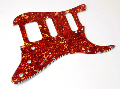 HSS Pickguard Red Tortoise Typ1.  (Real Cell.) fits 62'US-Vint./Mex. Strat  