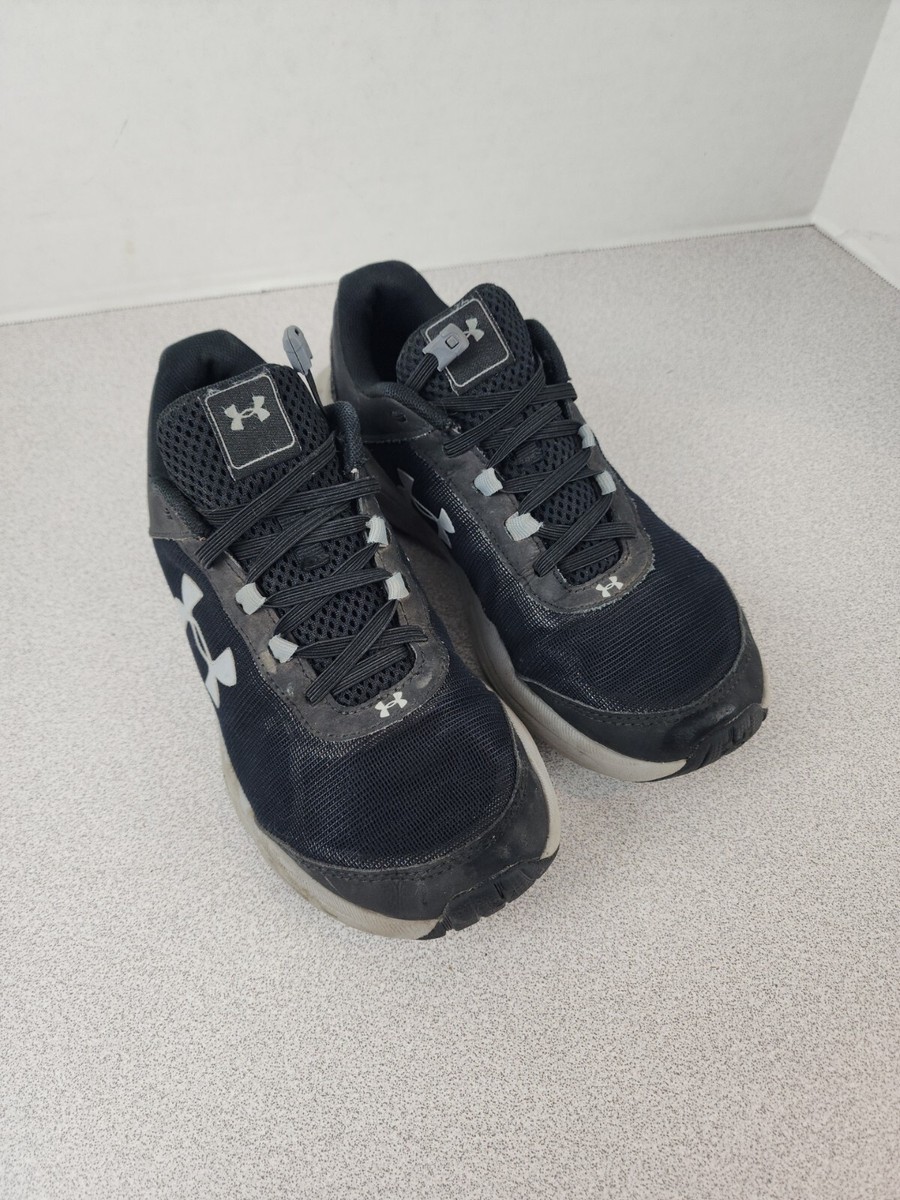 Under Armour 3000141-001 Rave Black And White Youth Shoes Size 5Y