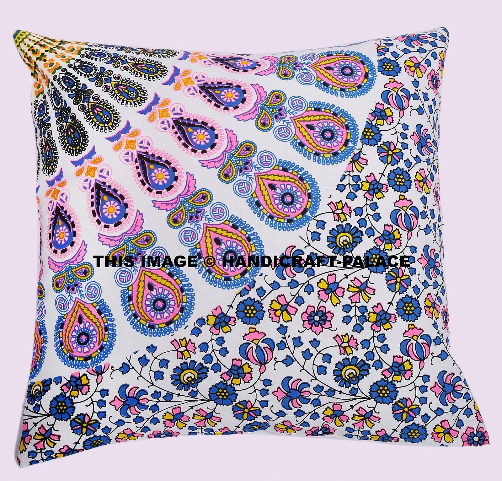 Indien Hippy Boho Throw White Sofa Sham 16" Peacock Mandala Cotton Cushion Cover
Opens in a new wind