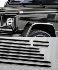 Black Side Moldings Trims Body Covers For W463 G-Wagon G550 G63 G65 Panel Insert