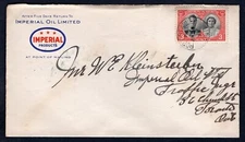 Canada PORT STANLEY 1939 Imperial Oil Advertising Corner Cover to Toronto