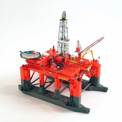 1:400 Norwegian Bredford Dolphin Semi-submersible Oil Drilling Platform DIY