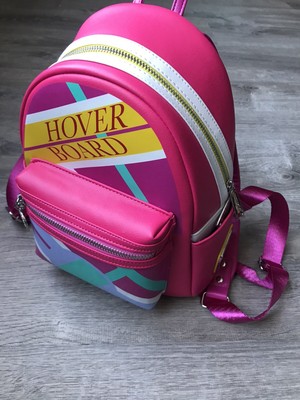 mini backpack with zipper on back