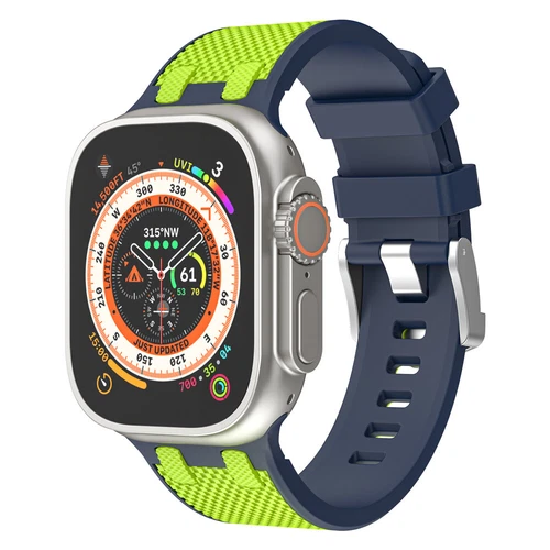 Rubber Sport Band Silicone Strap for Apple Watch 9 8 7 6 5 SE Ultra 2 44/45/49mm - Picture 3 of 40