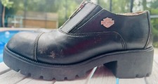 VINTAGE 90 s HARLEY DAVIDSON CHUNKY HEEL LOW CUT BOOTIE SIZE 8.5
