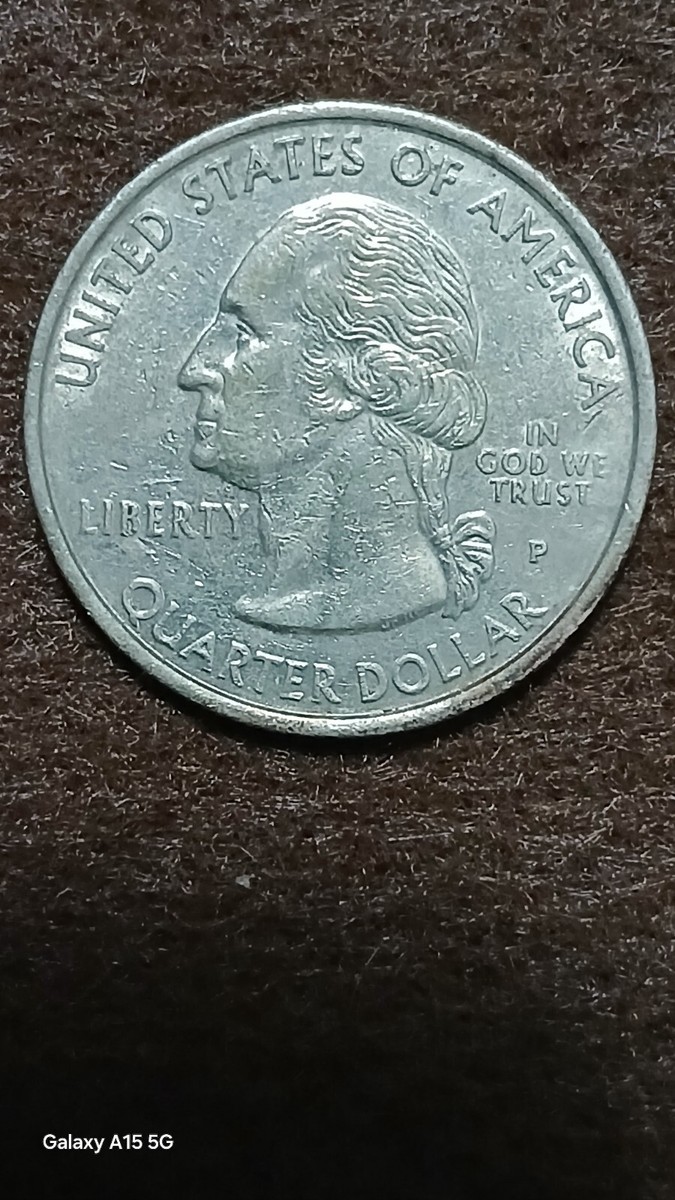 1999 P Georgia State Quarter/Missing Parcial Clad Layer On Reverse