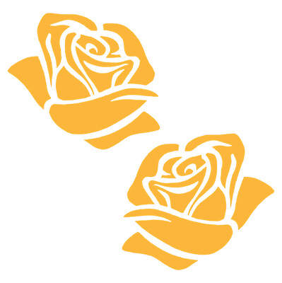 Rose Flower Decal 2 Pcs Floral Bloom Valentines Stickers | eBay